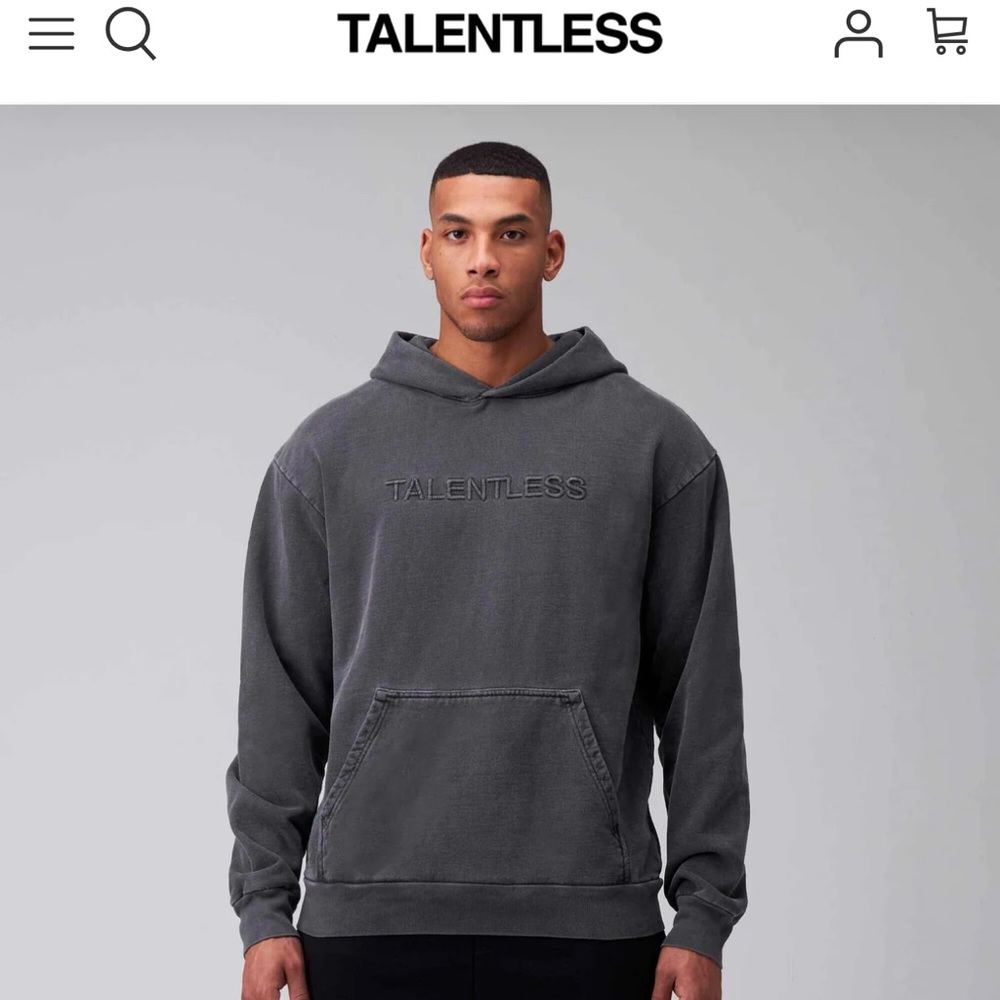 TALENTLESS - HOODIE - CIRCLE LOGO EMBROIDERED - BROWN